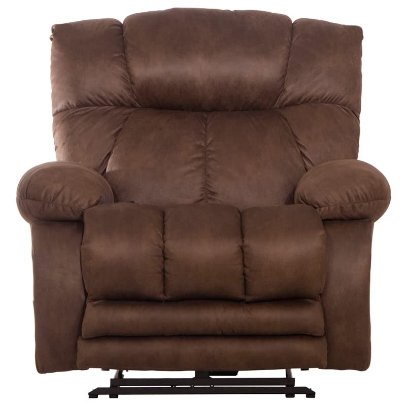 Catnapper Dawkins Power Lay Flat Recliner w/Oversized X-tra Comfort Footrest-Chocolate