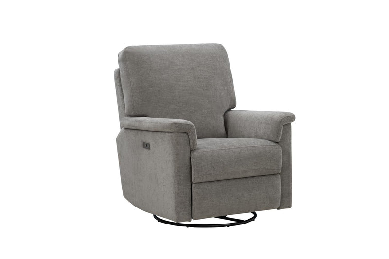 BarcaLounger Dawn Power Swivel Glider Recliner-Marci-Gray