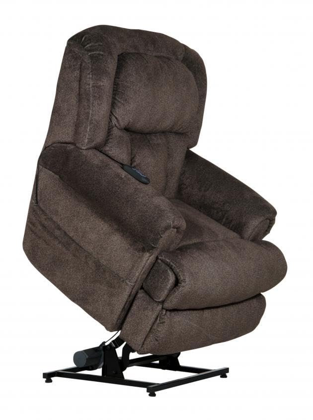 Catnapper Burns Power Lift Full Lay Flat Chaise Recliner w/Dual Motor Comfort Function-Ash