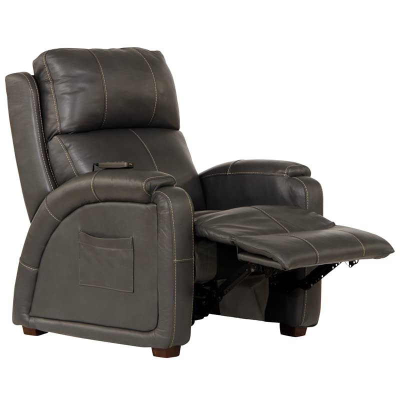 Catnapper Reliever Power Headrest Power Lay Flat Recliner w/CR3 Heat/Massage/Lumbar/Zero Gravity-Gunmetal