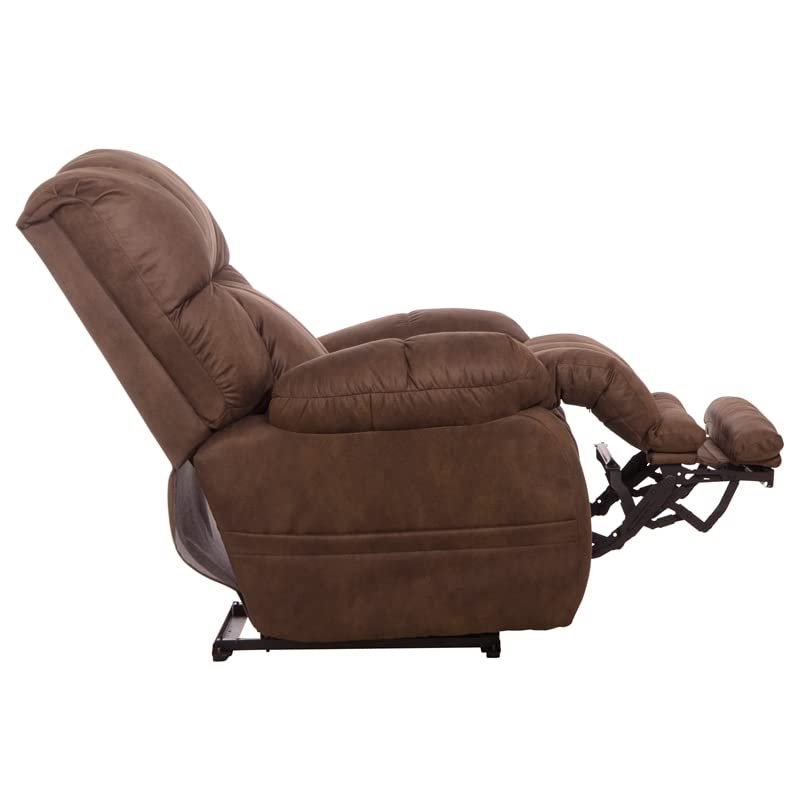 Catnapper Dawkins Power Lay Flat Recliner w/Oversized X-tra Comfort Footrest-Chocolate