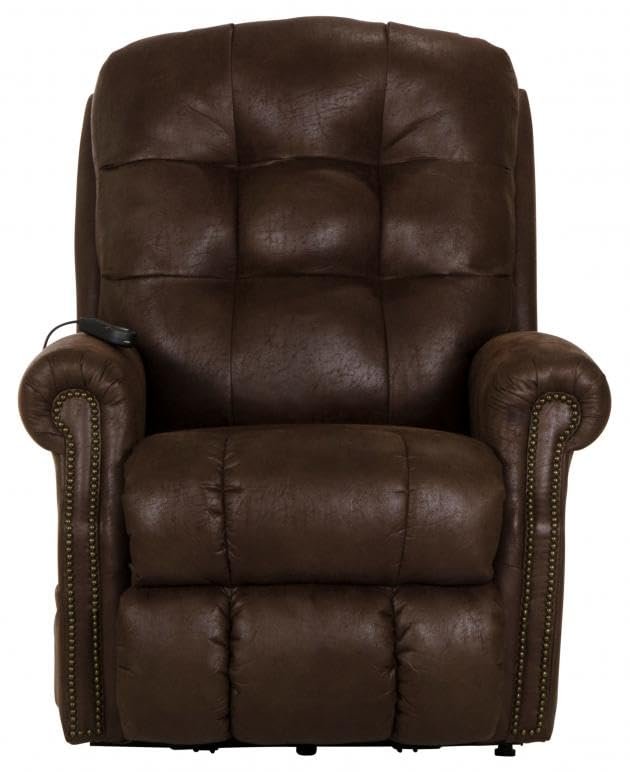 Catnapper Ramsey Power Lift Lay Flat Recliner w/Heat & Massage-Sable