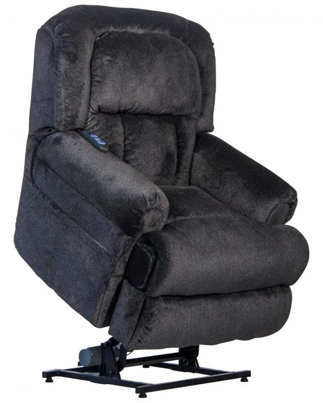 Catnapper Power Lift Full Lay Flat Chaise Recliner w/Dual Motor Comfort Function-Midnight