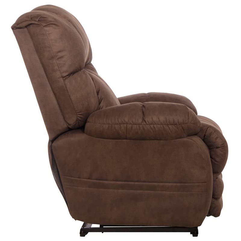 Catnapper Dawkins Power Lay Flat Recliner w/Oversized X-tra Comfort Footrest-Chocolate