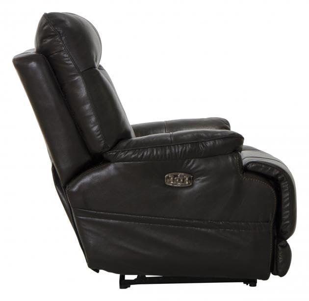 Catnapper Naples Power Headrest w/Lumbar Power Lay Flat Recliner w/Extended Ottoman-Chocolate