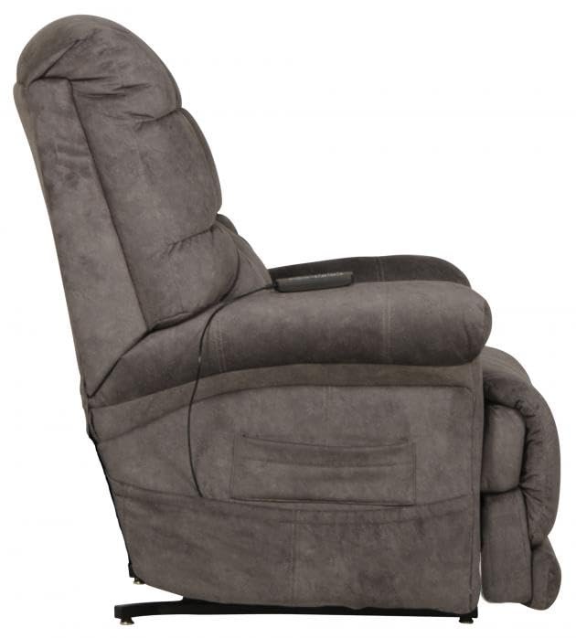 Catnapper Longevity Power Lift Lay Flat Recliner w/Dual Motor/ Extended Ottoman/Trendelenburg Recline/ Heat/Massage-Graphite