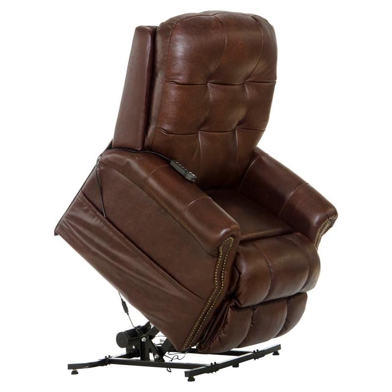 Catnapper Madison Power Lift Lay Flat Recliner w/Heat & Massage-Walnut