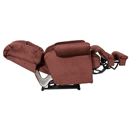 Catnapper Malone Power Lay Flat Recliner w/ Extended Ottoman-Merlot