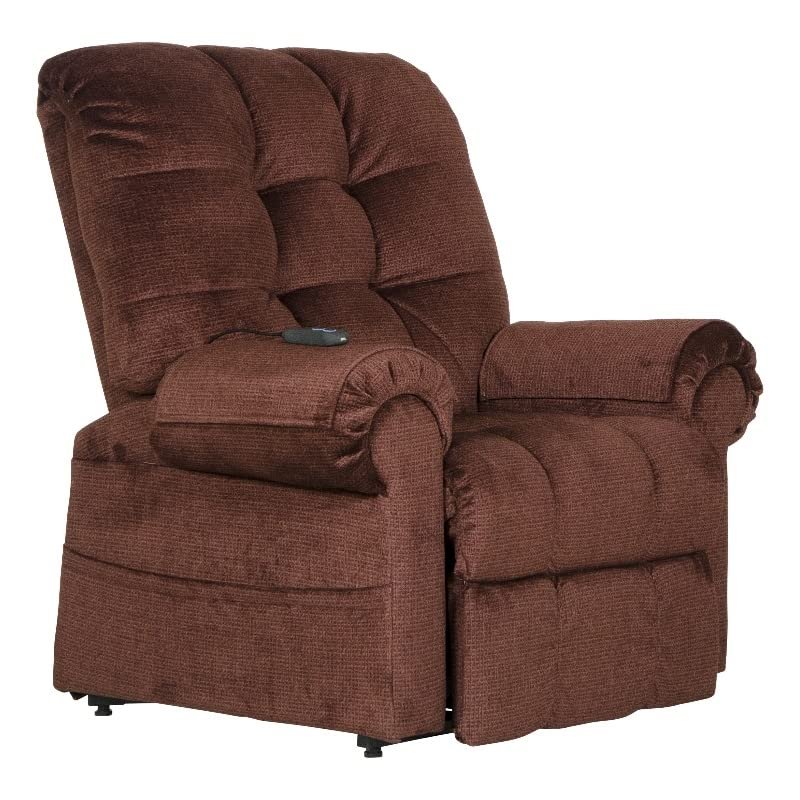 Catnapper Omni Power Lift Full Lay-Out Chaise Recliner-Merlot