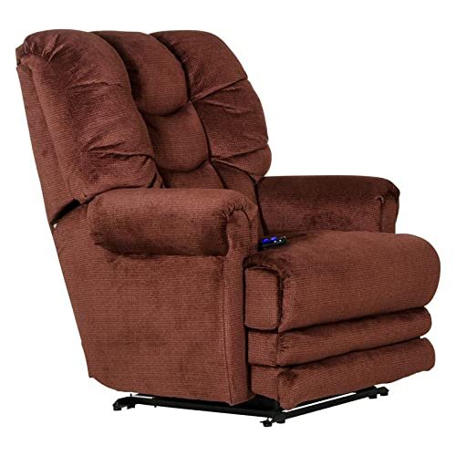 Catnapper Malone Power Lay Flat Recliner w/ Extended Ottoman-Merlot