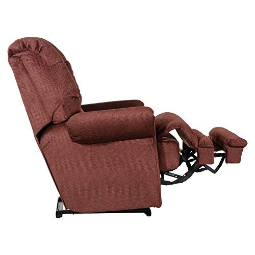 Catnapper Malone Power Lay Flat Recliner w/ Extended Ottoman-Merlot