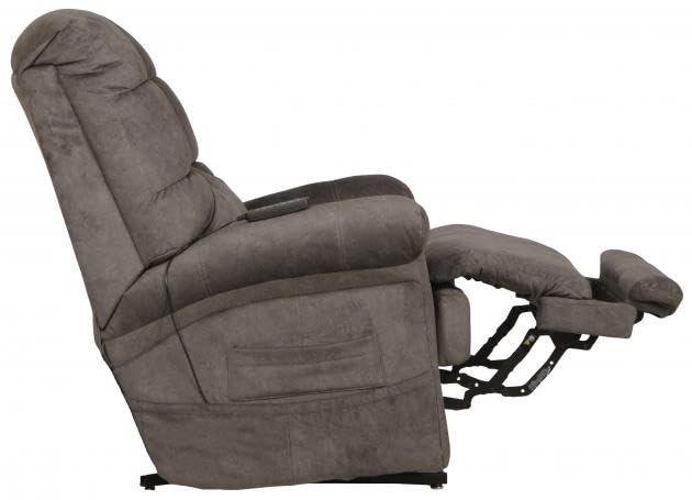 Catnapper Longevity Power Lift Lay Flat Recliner w/Dual Motor/ Extended Ottoman/Trendelenburg Recline/ Heat/Massage-Graphite