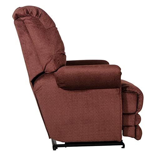 Catnapper Malone Power Lay Flat Recliner w/ Extended Ottoman-Merlot