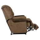 Catnapper Malone Power Lay Flat Recliner w/ Extended Ottoman-Truffle