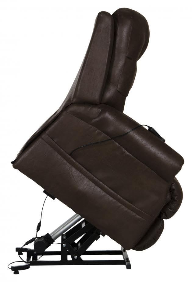 Catnapper Ramsey Power Lift Lay Flat Recliner w/Heat & Massage-Sable