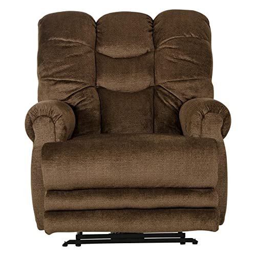 Catnapper Malone Power Lay Flat Recliner w/ Extended Ottoman-Truffle