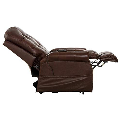 Catnapper Madison Power Lift Lay Flat Recliner w/Heat & Massage-Walnut