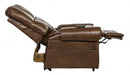 Catnapper Stallworth Power Lift Full Lay-Out Chaise Recliner-Chestnut