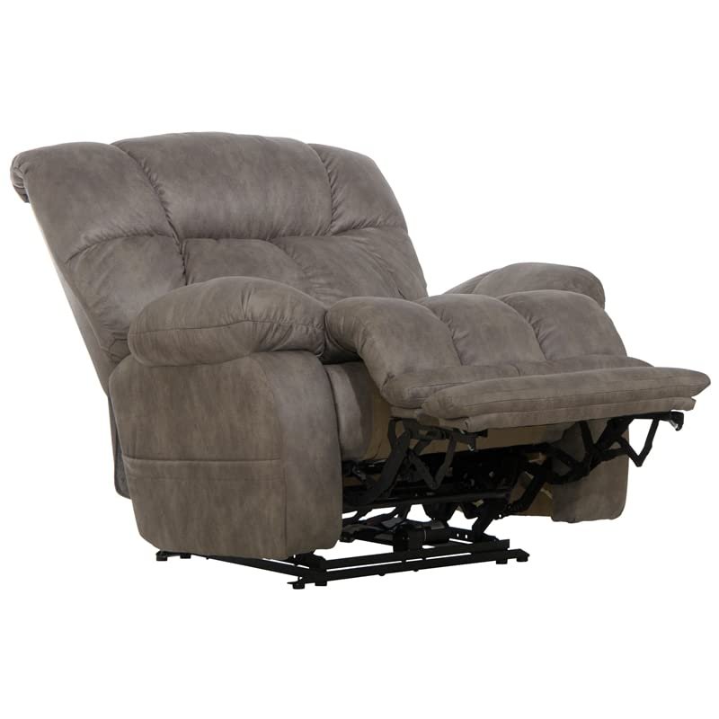 Catnapper Dawkins Power Lay Flat Recliner w/Oversized X-tra Comfort Footrest-Charcoal