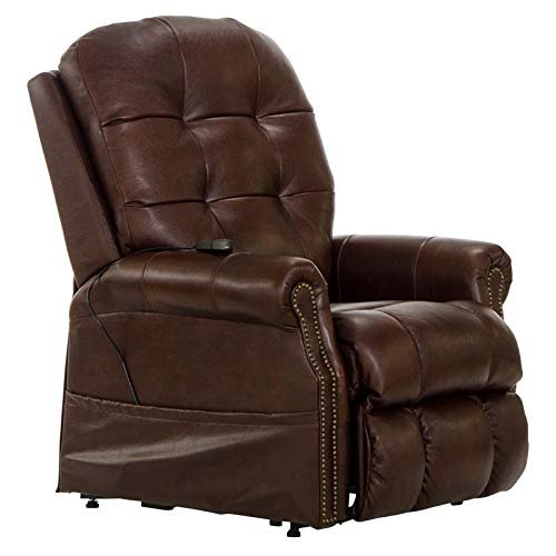 Catnapper Madison Power Lift Lay Flat Recliner w/Heat & Massage-Walnut