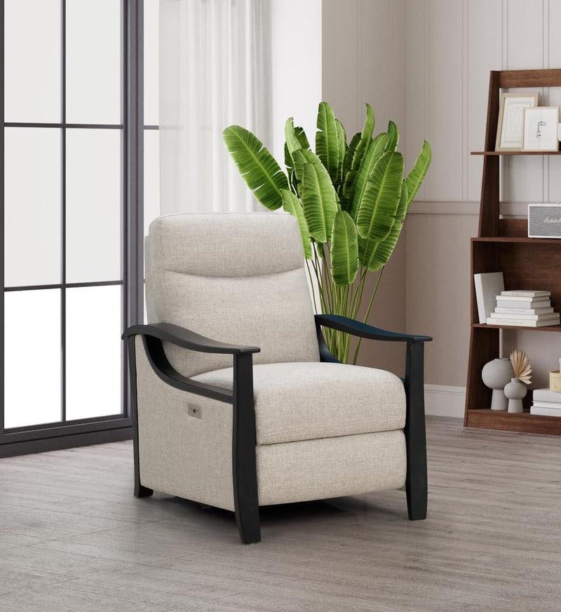 BarcaLounger Woodmark Power Rocker Recliner-Linen-Gray