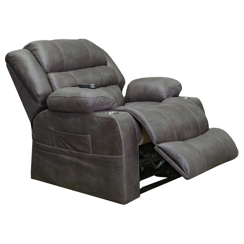 Catnapper Tucker Power Lift Recliner w/Heat & Massage-Steel