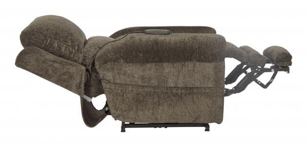 Catnapper Warner Power Headrest w/Lumbar Power Lift Lay Flat Recliner w/Dual Motor & Extended Ottoman-Tiger's Eye